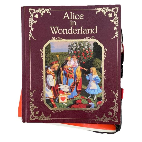 Alice in Wonderland Lewis Carroll Greg Hildebrandt 1990 Unicorn Hardcover Gilt - Picture 1 of 3